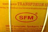 Система трансфузионная с пластиковой иглой
одноразового применения (SFM – Германия)