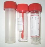 Контейнер для сбора биологического материала со шпателем в индивидуальной стерильной и нестерильной упаковке
